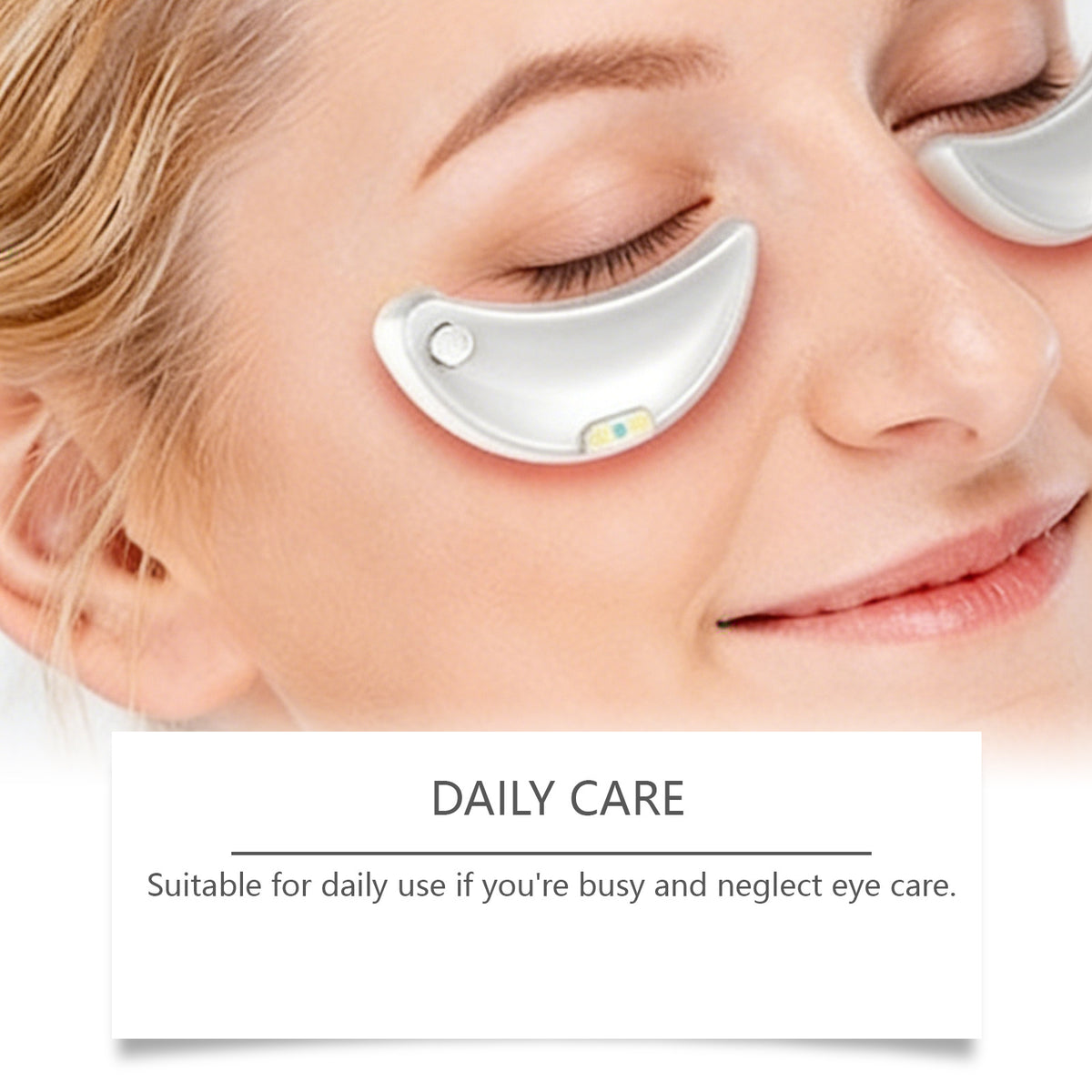Multi mode care for the skin around the eyes, moisturizing and under the eye massager